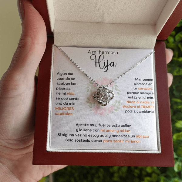 A Mi Hija - SÉ QUE SERÁS UNO DE MIS MEJORES CAPÍTULOS - Collar de Nudo de Amor V2 Jewelry/LoveKnot 