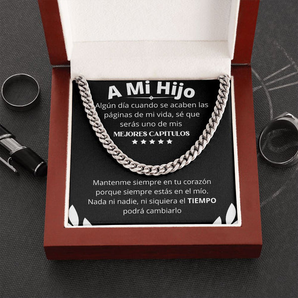 A mi hijo Amado - Los mejores capítulos de mi vida - Cadena Cubana Jewelry/CubanLink Cuban Link Chain (Stainless Steel) 