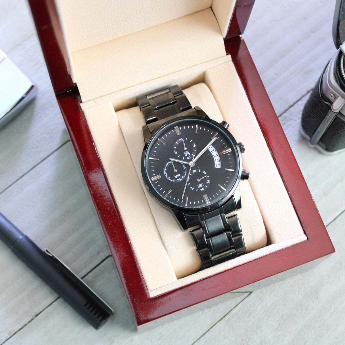 A mi hijo Amado - Los mejores capítulos de mi vida - Reloj cronógrafo Negro Jewelry/Watch 
