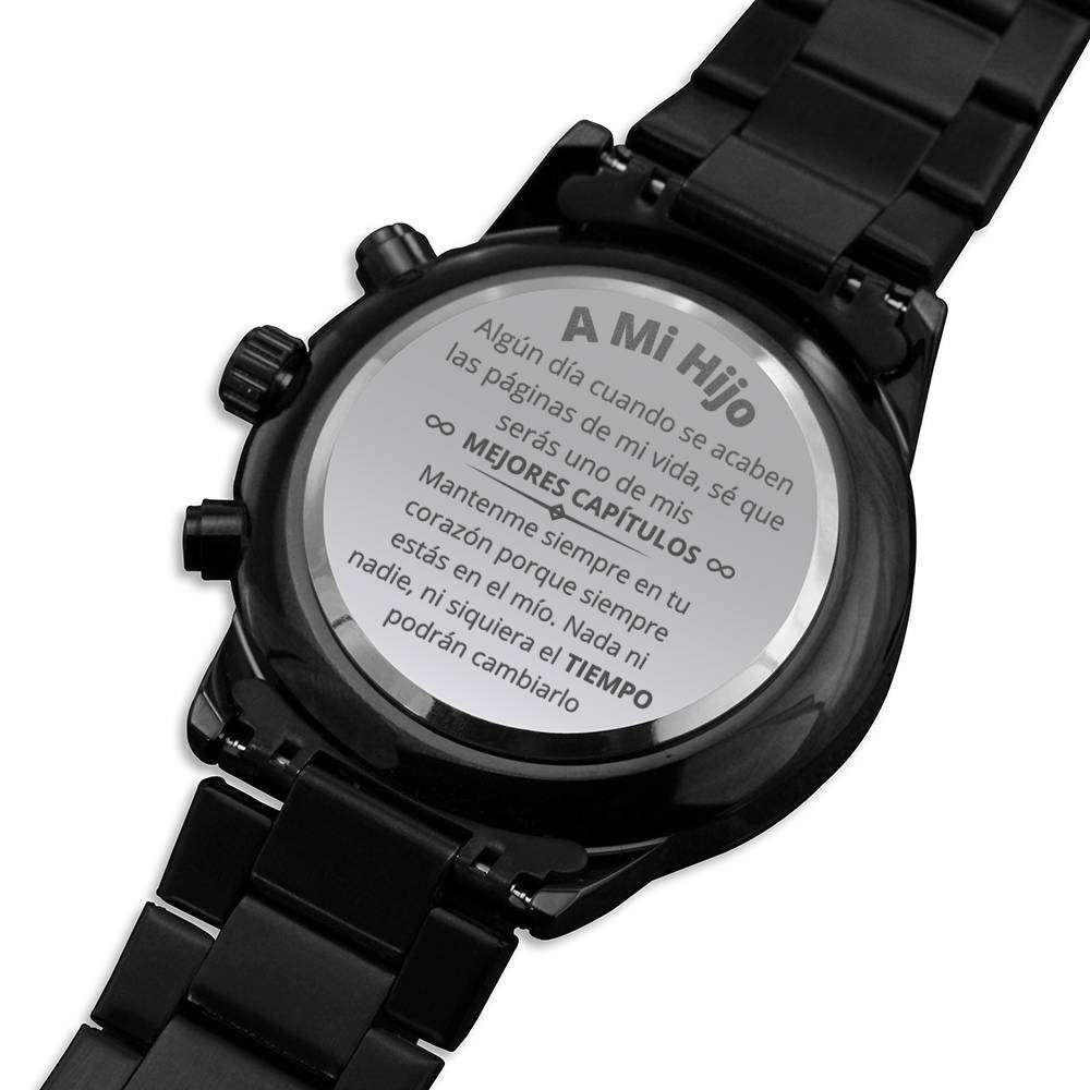 A mi hijo Amado - Los mejores capítulos de mi vida - Reloj cronógrafo Negro Jewelry/Watch 