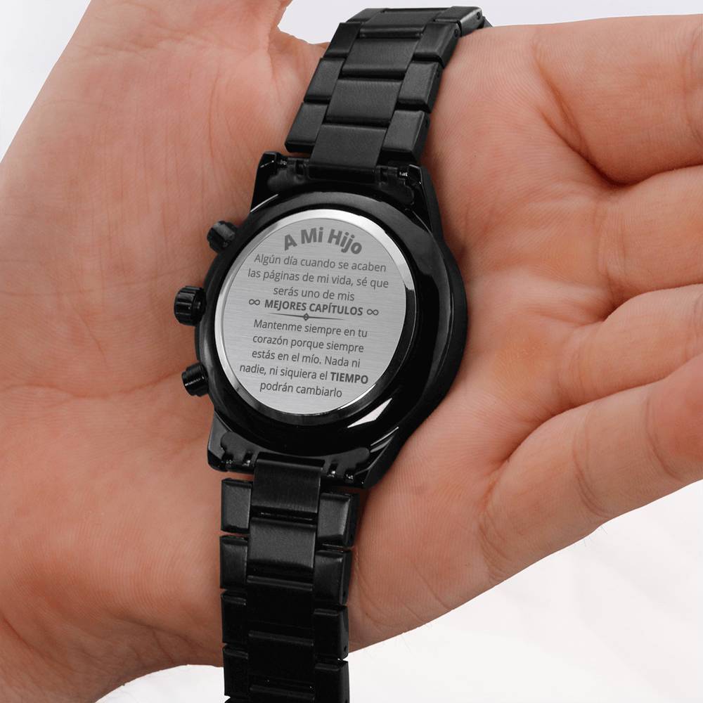 A mi hijo Amado - Los mejores capítulos de mi vida - Reloj cronógrafo Negro Jewelry/Watch 