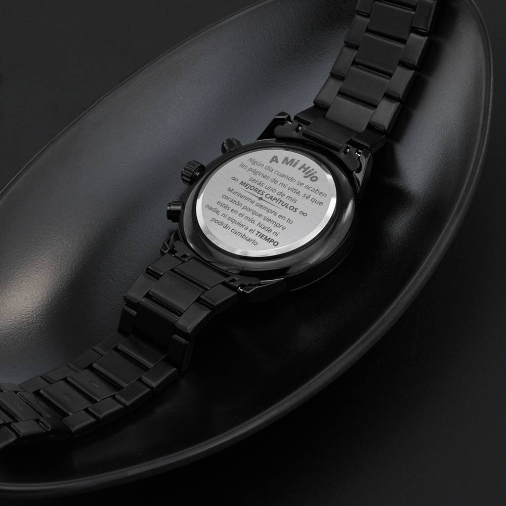 A mi hijo Amado - Los mejores capítulos de mi vida - Reloj cronógrafo Negro Jewelry/Watch 