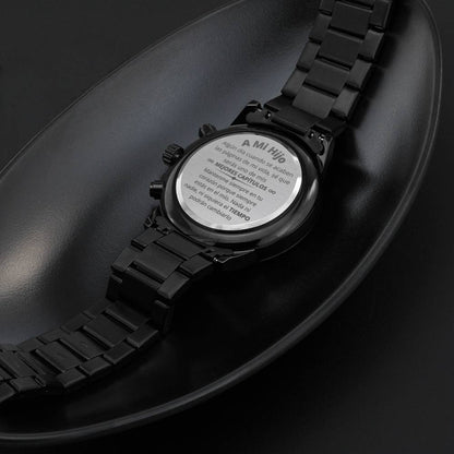 A mi hijo Amado - Los mejores capítulos de mi vida - Reloj cronógrafo Negro Jewelry/Watch 