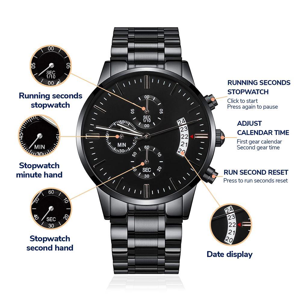 A mi hijo Amado - Los mejores capítulos de mi vida - Reloj cronógrafo Negro Jewelry/Watch 