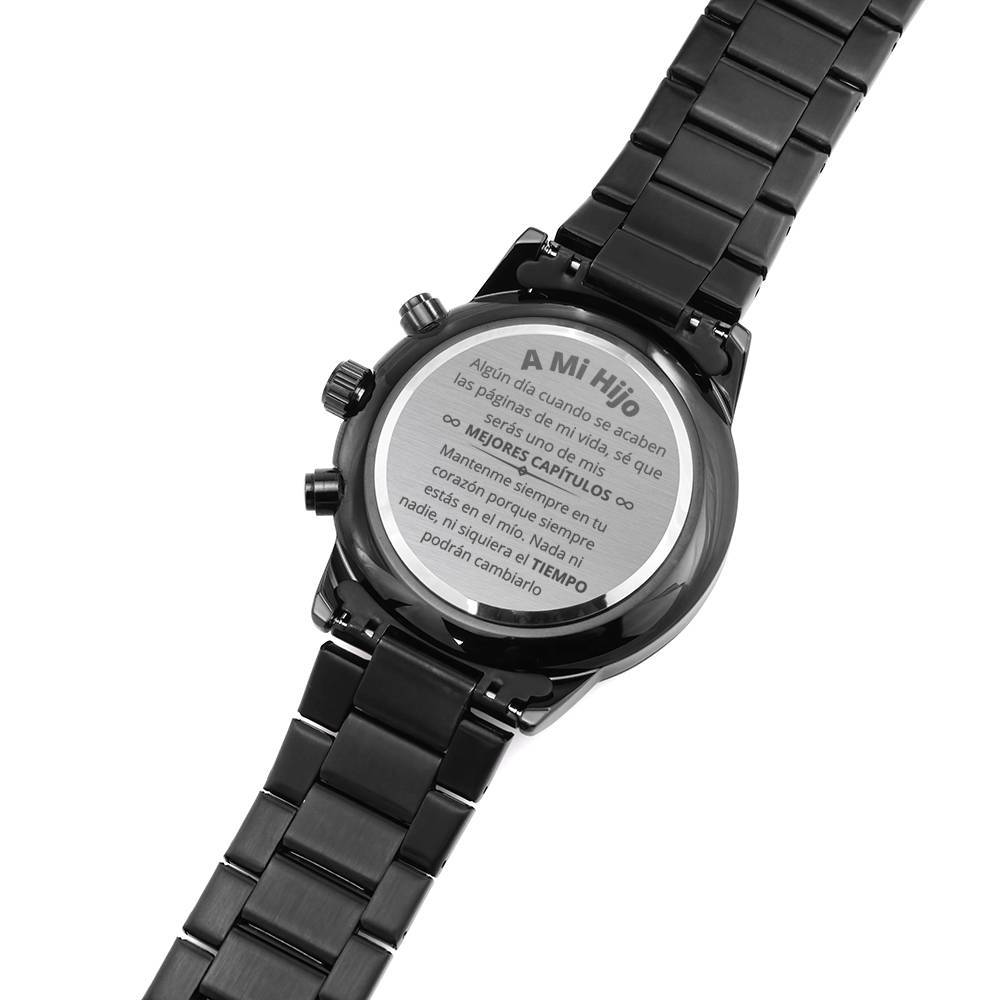 A mi hijo Amado - Los mejores capítulos de mi vida - Reloj cronógrafo Negro Jewelry/Watch 