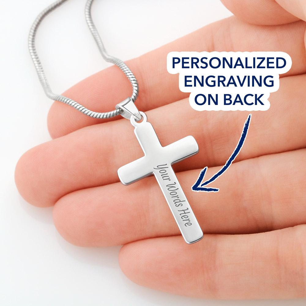 A mi hijo - Los mejores capítulos de mi vida - Collar con Cruz Personalizada Jewelry/EngravedCross 