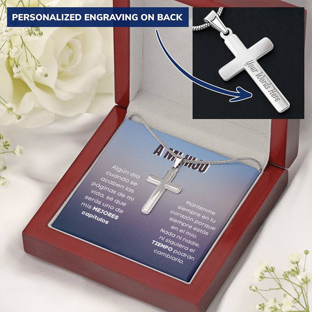 A mi hijo - Los mejores capítulos de mi vida - Collar con Cruz Personalizada Jewelry/EngravedCross 