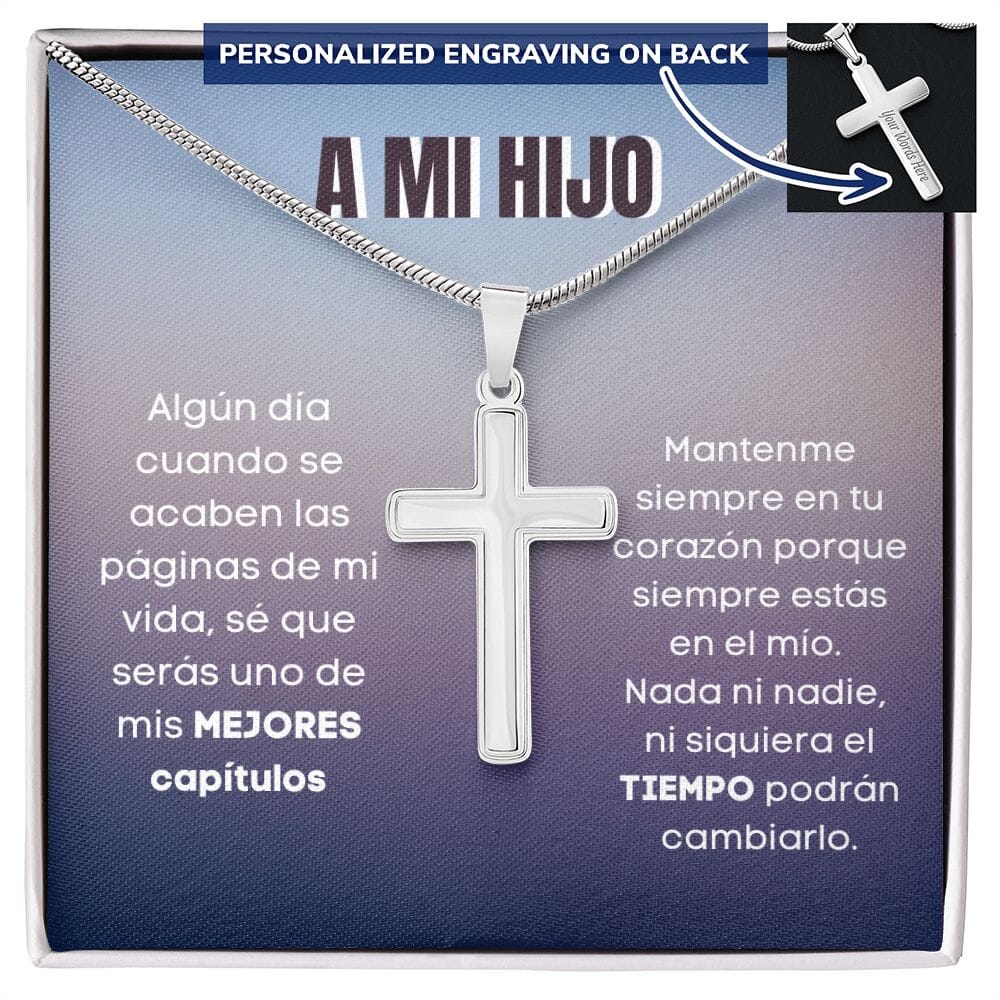 A mi hijo - Los mejores capítulos de mi vida - Collar con Cruz Personalizada Jewelry/EngravedCross Standard Box 