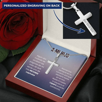 A mi hijo - Los mejores capítulos de mi vida - Collar con Cruz Personalizada Jewelry/EngravedCross 