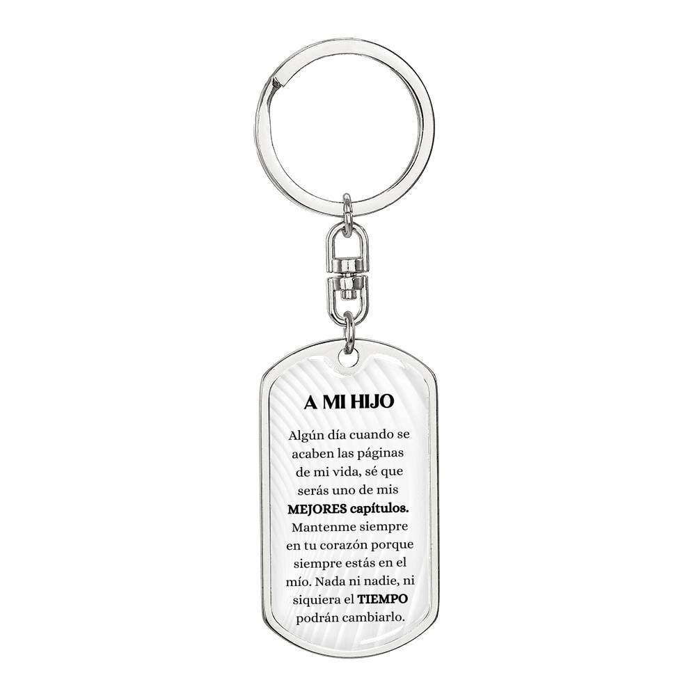 A MI HIJO - Los mejores capítulos de mi vida - Llavero con placa de identificación gráfica Jewelry 