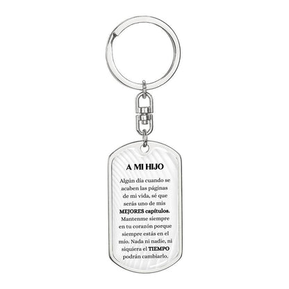 A MI HIJO - Los mejores capítulos de mi vida - Llavero con placa de identificación gráfica Jewelry 