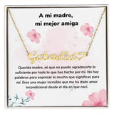 A mi madre, mi mejor amiga -Collar Personalizado Con Nombre Corazón - Mamá Jewelry/NameNecklaceHeart ShineOn Fulfillment 