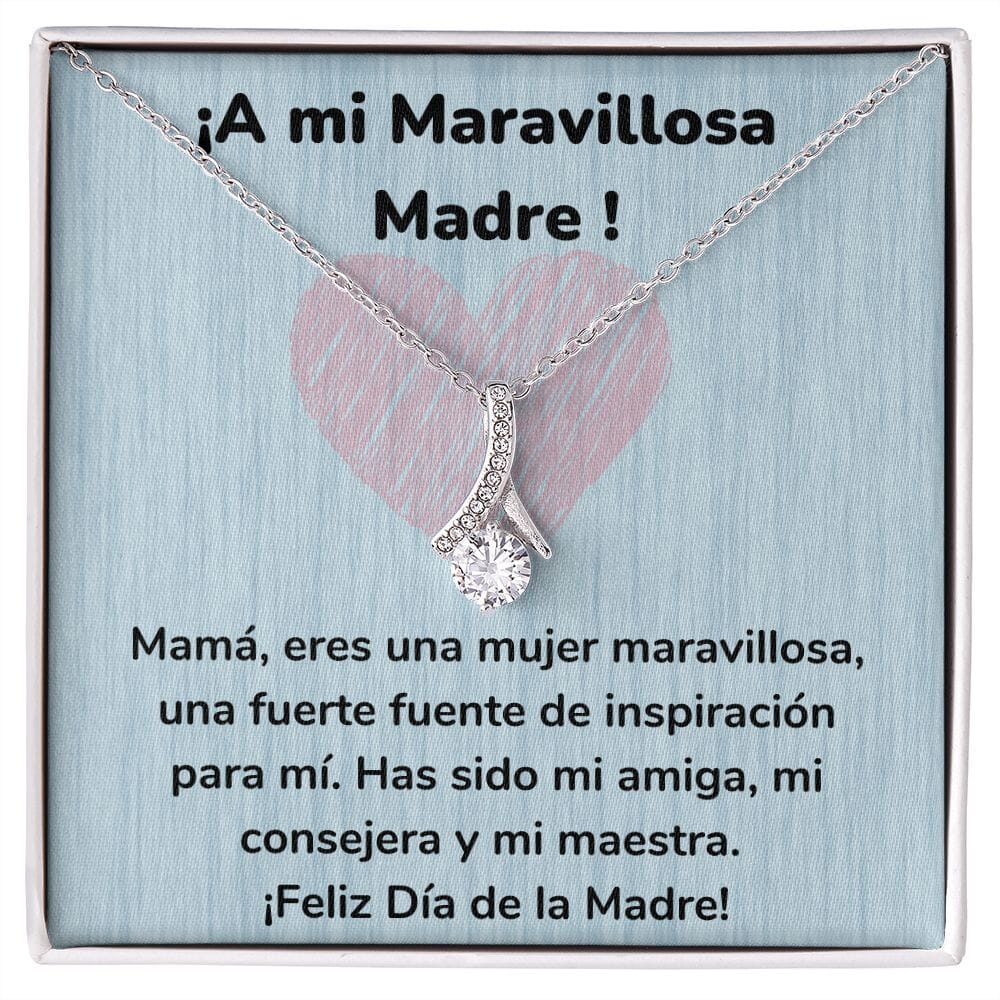 ¡A mi Maravillosa Madre ! Collar Belleza Seductora (Alluring Beauty) Para Mamá Jewelry/AlluringBeauty Acabado en oro blanco de 14 k Standard Box 