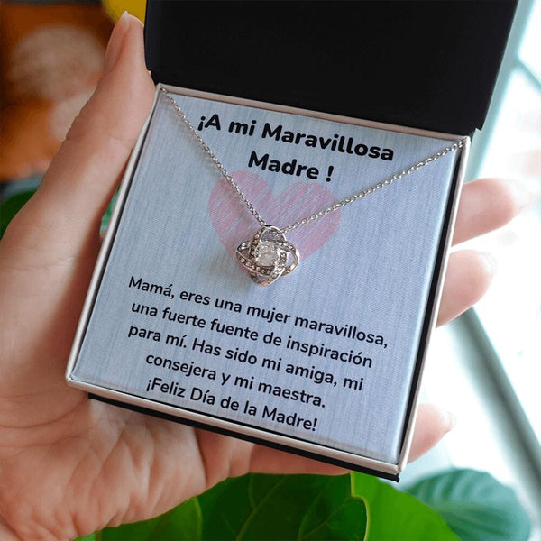 ¡A mi Maravillosa Madre ! Collar Para Mamá Nudo de Amor (LoveKnot) Jewelry ShineOn Fulfillment 