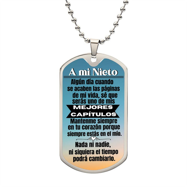 A mi Nieto - Los Mejores Capítulos - Collar Placa Militar Jewelry/Dogtag ShineOn Fulfillment Cadena Militar (Acero) No 