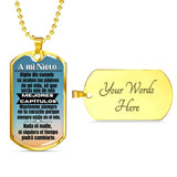 A mi Nieto - Los Mejores Capítulos - Collar Placa Militar Jewelry ShineOn Fulfillment Military Chain (Gold) Yes 