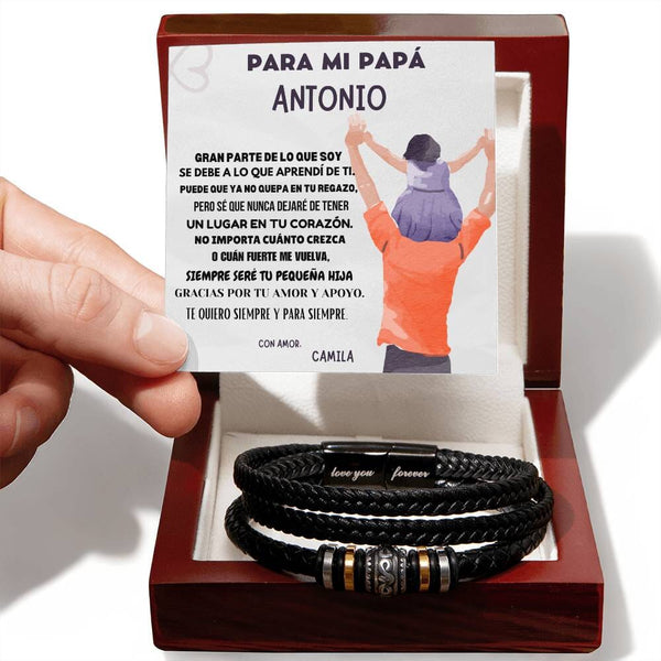 "Abrazo Eterno" - Brazalete de Amor Incondicional para Papá Jewelry ShineOn Fulfillment Caja de Lujo c/LED 