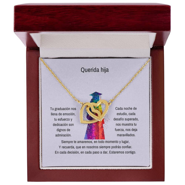 Abrazo Eterno: Un Collar de Corazones para Su Triunfo Jewelry/InterlockingHearts Acabado en Oro Amarillo de 18 quilates Luxury Box 