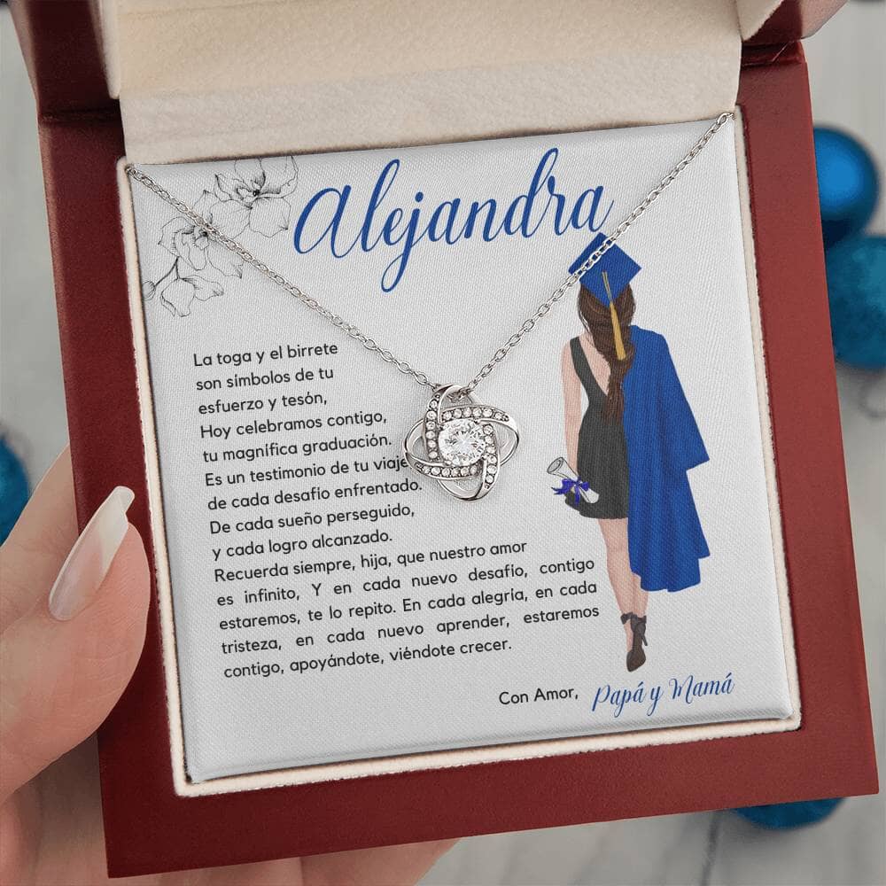 Abrazo Eterno: Un Collar de Nudo de Amor para Celebrar el Inicio de Tu Nuevo Capítulo Jewelry/LoveKnot Acabado en oro blanco de 14 k Luxury Box 