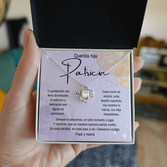 Abrazo Eterno: Un Collar de Nudo de Amor para Celebrar la Graduación de tu Hija Jewelry/LoveKnot 14K White Gold Finish Standard Box 