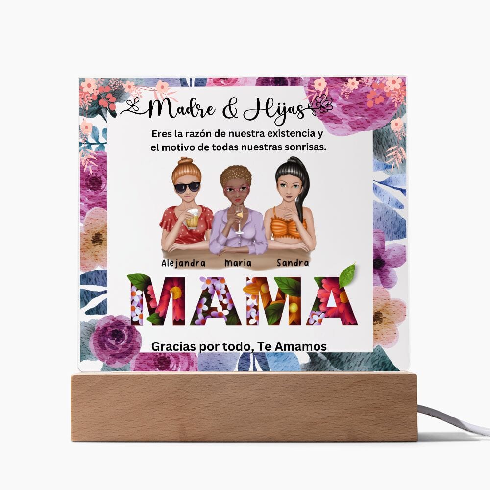 Acrílico Cristalino Madre e Hijas - Personalizado Acrylic/Square 