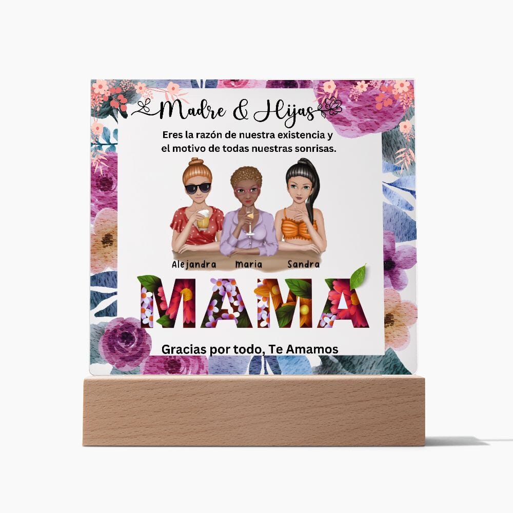 Acrílico Cristalino Madre e Hijas - Personalizado Acrylic/Square 