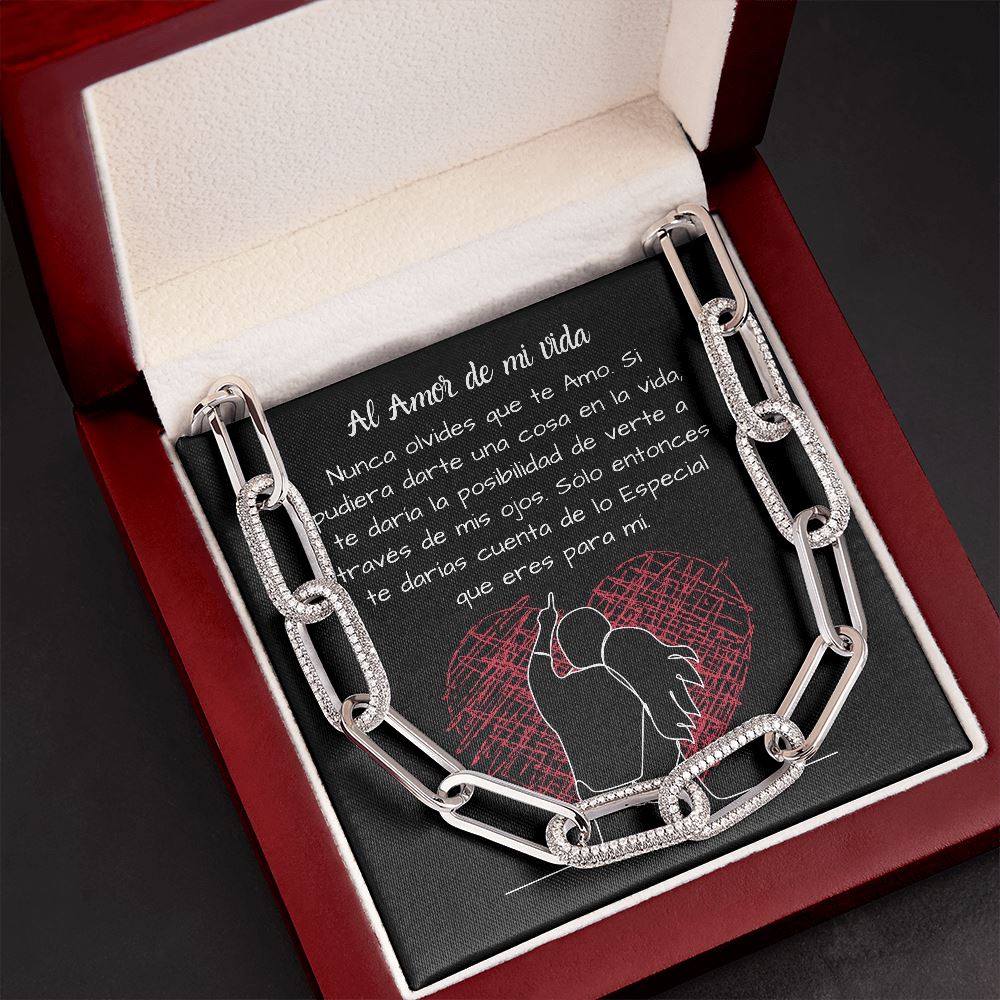 Al Amor de mi vida -Collar Por siempre enlazados - Forever Linked Jewelry ShineOn Fulfillment 14K White Gold Finish 