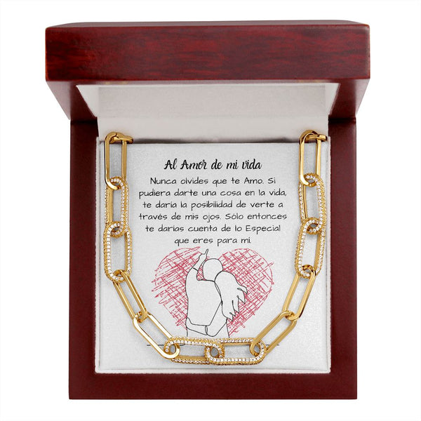 Al Amor de mi vida -Collar Por siempre enlazados - Forever Linked - White card Jewelry 