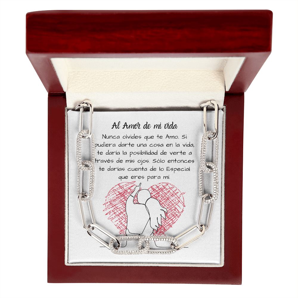 Al Amor de mi vida -Collar Por siempre enlazados - Forever Linked - White card Jewelry 