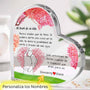 Al Amor de mi vida - Regalo Perfecto -Placa cristalina Personalizada Acrylic/Heart ShineOn Fulfillment Acrilico 12.5cm x 12.5 cm 