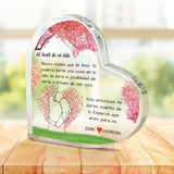 Al Amor de mi vida - Regalo Perfecto -Placa cristalina Personalizada Acrylic/Heart ShineOn Fulfillment 