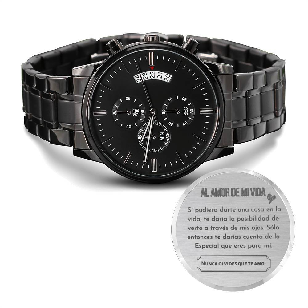 Al Amor de mi Vida - Reloj Cronógrafo Negro Jewelry/Watch 