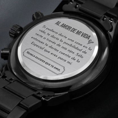 Al Amor de mi Vida - Reloj Cronógrafo Negro Jewelry/Watch 