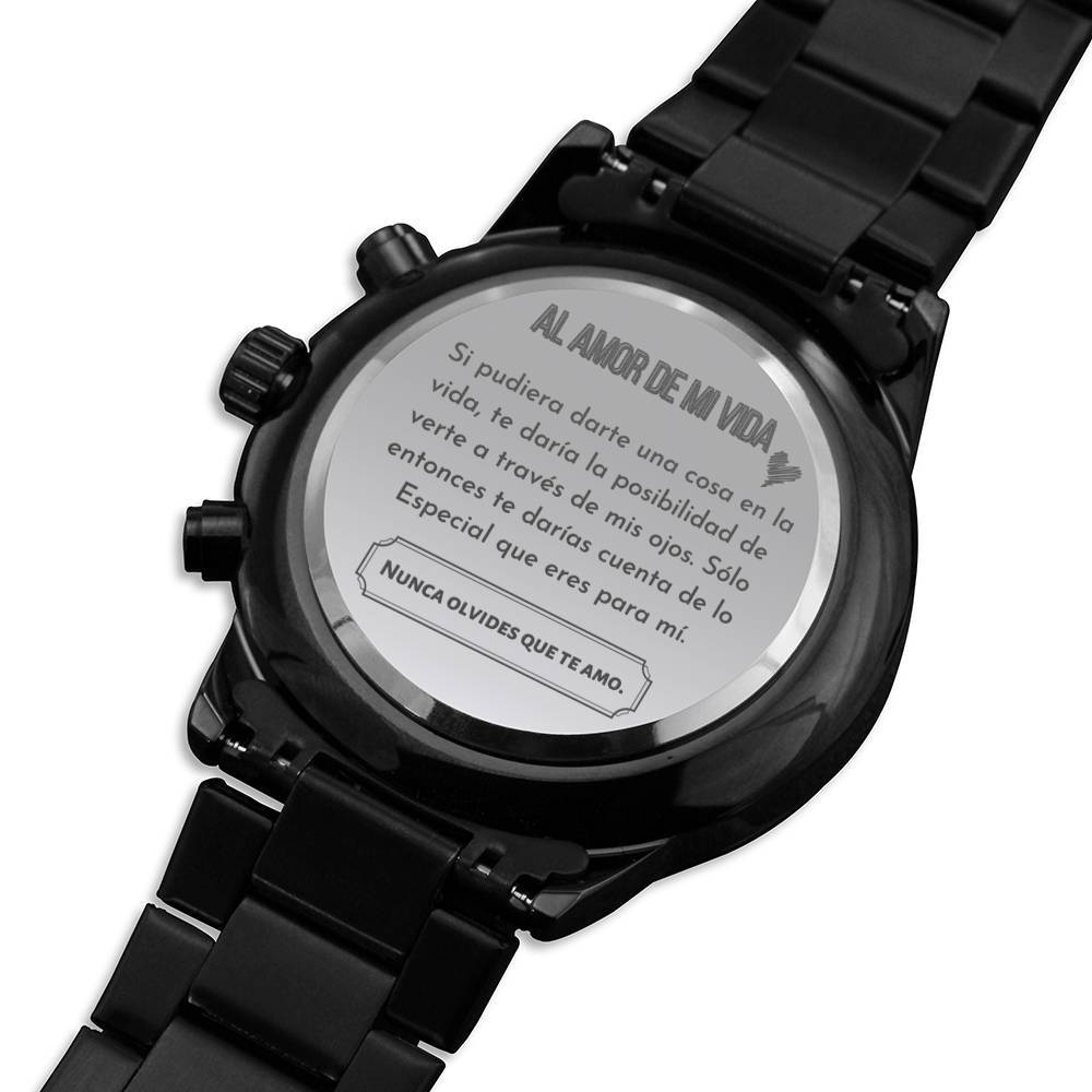 Al Amor de mi Vida - Reloj Cronógrafo Negro Jewelry/Watch 