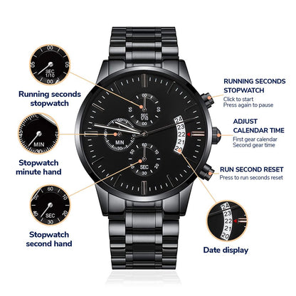Al Amor de mi Vida - Reloj Cronógrafo Negro Jewelry/Watch 