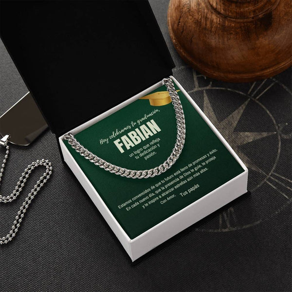 Alas para Soñar: Una Tarjeta de Graduación que Encierra Promesas y Amor Eterno Jewelry/CubanLink ShineOn Fulfillment Stainless Steel Standard Box 