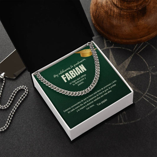 Alas para Soñar: Una Tarjeta de Graduación que Encierra Promesas y Amor Eterno Jewelry/CubanLink Stainless Steel Standard Box 