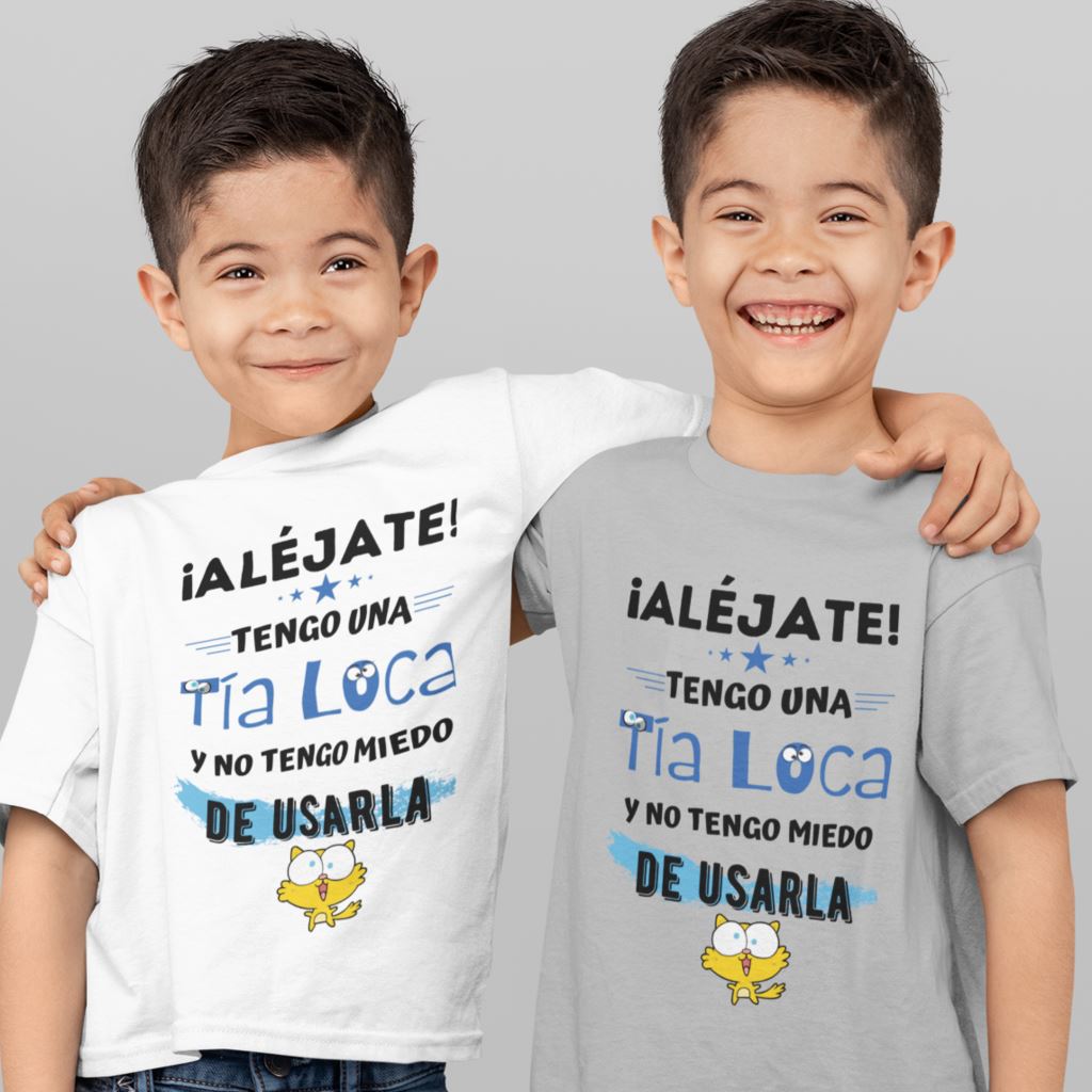 Aléjate - Tengo una Tía Loca y... - T-shirt para niño Blanca Kids clothes Printify 