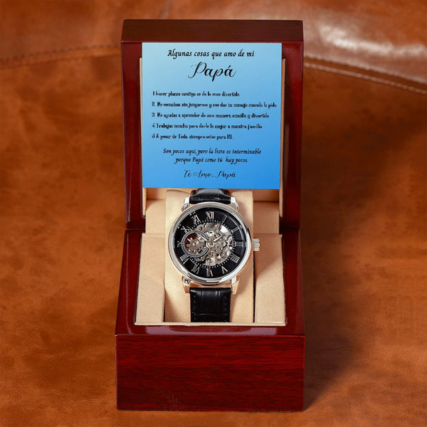 Algunas cosas que amo de mi papá - Con Reloj elegante para regalarle a Papá Jewelry ShineOn Fulfillment 