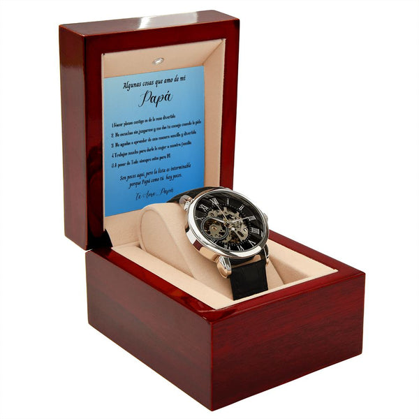 Algunas cosas que amo de mi papá - Con Reloj elegante para regalarle a Papá Jewelry/Watch 