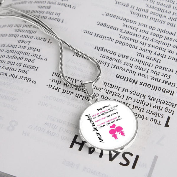 Amar de verdad significa - Collar redondo para la mujer amada Jewelry 