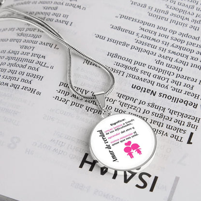 Amar de verdad significa - Collar redondo para la mujer amada Jewelry 