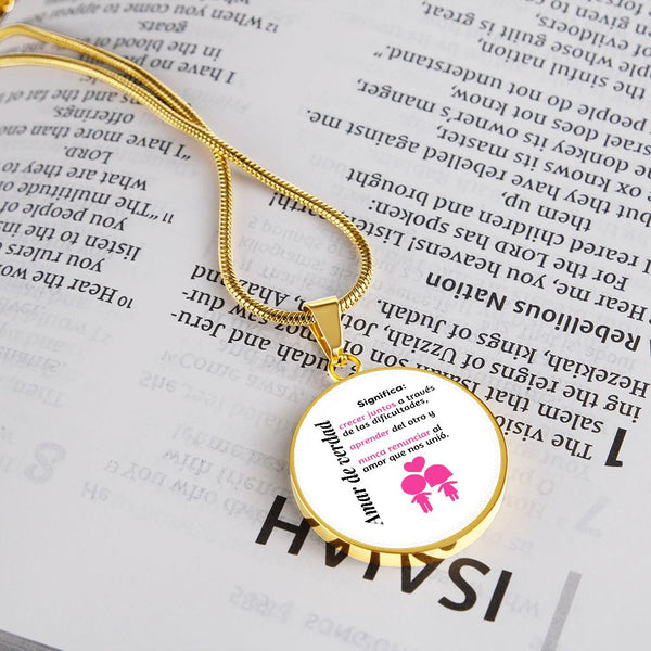 Amar de verdad significa - Collar redondo para la mujer amada Jewelry 