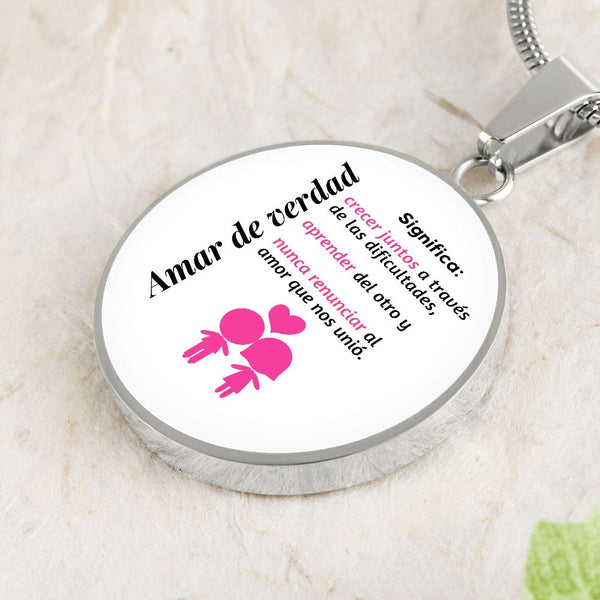 Amar de verdad significa - Collar redondo para la mujer amada Jewelry 