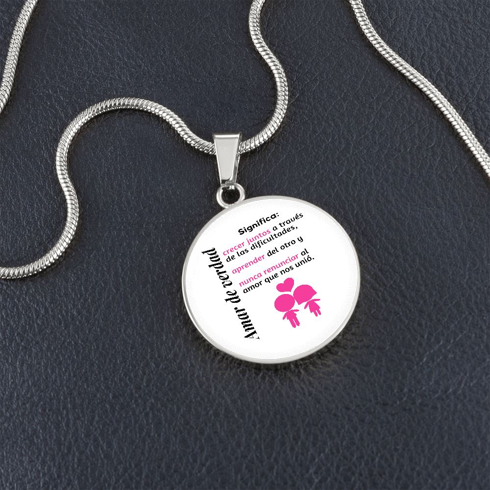 Amar de verdad significa - Collar redondo para la mujer amada Jewelry 