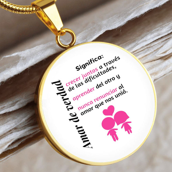 Amar de verdad significa - Collar redondo para la mujer amada Jewelry 