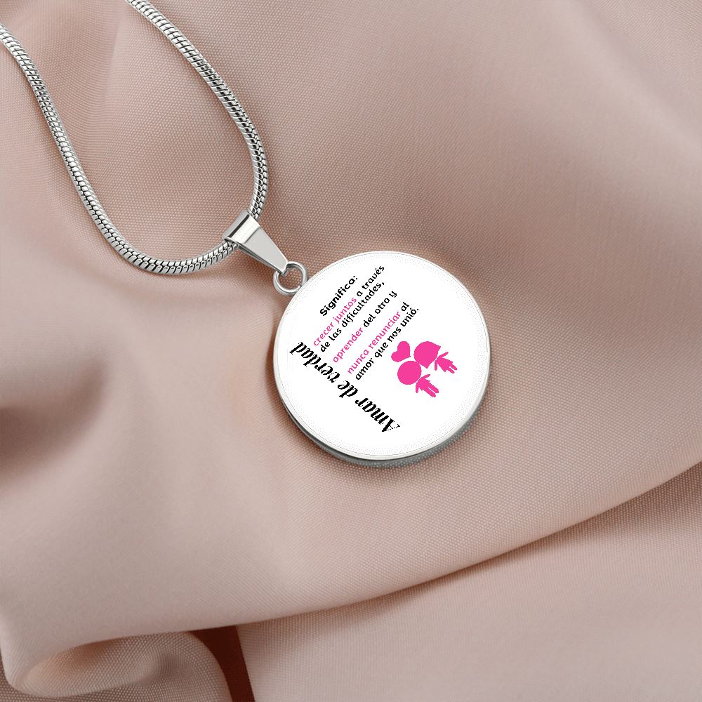 Amar de verdad significa - Collar redondo para la mujer amada Jewelry 