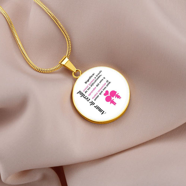 Amar de verdad significa - Collar redondo para la mujer amada Jewelry 