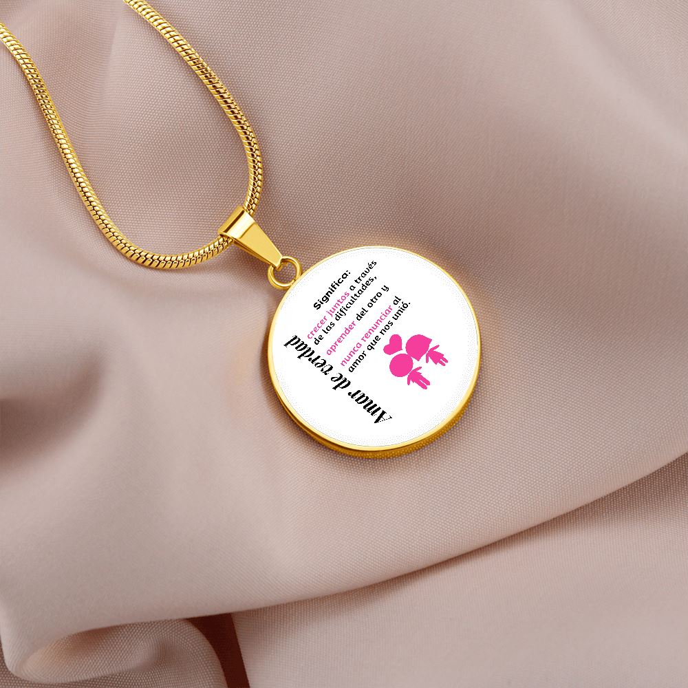 Amar de verdad significa - Collar redondo para la mujer amada Jewelry 