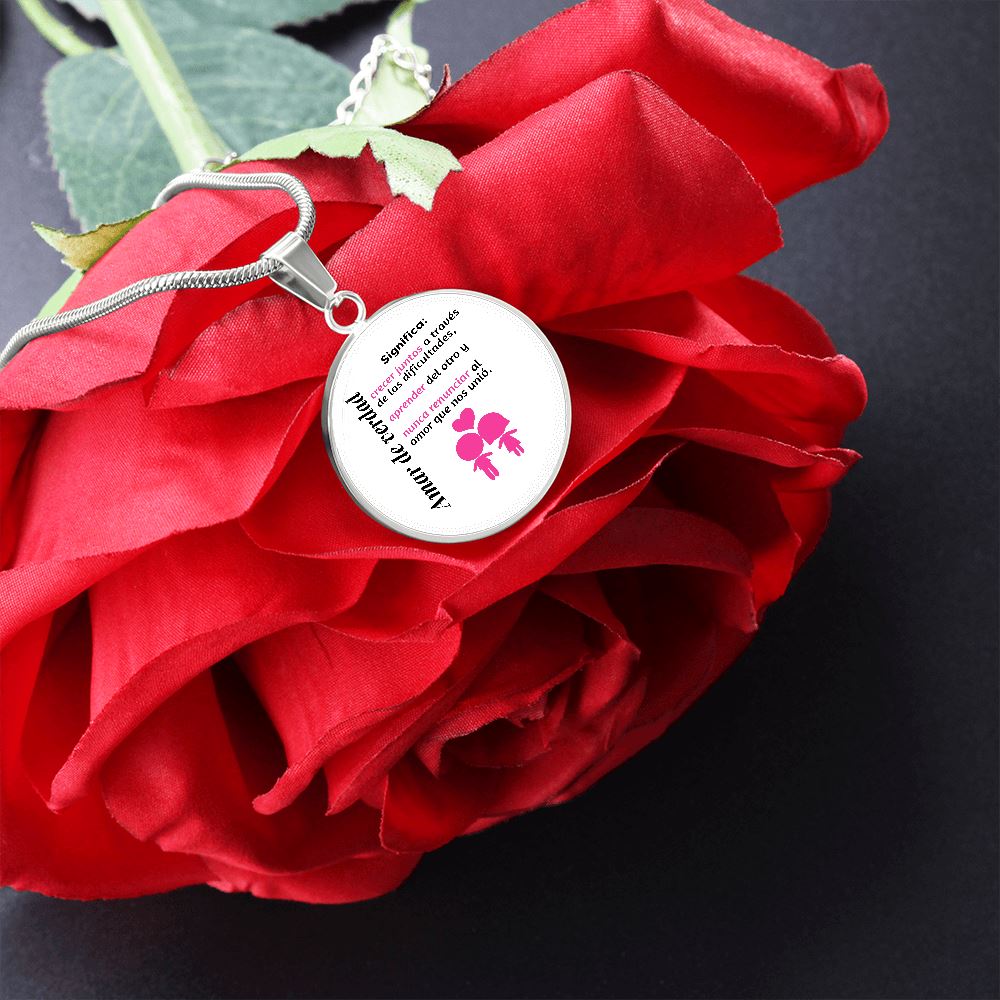 Amar de verdad significa - Collar redondo para la mujer amada Jewelry 